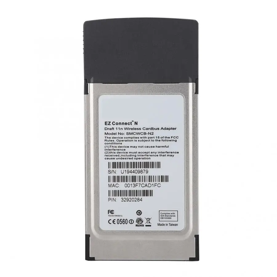 Для ноутбука SMC SMCWCB N2 PCMCIA 300M 2 4 ггц wi fi беспроводная сетевая карта для Windows 2000/7 / XP