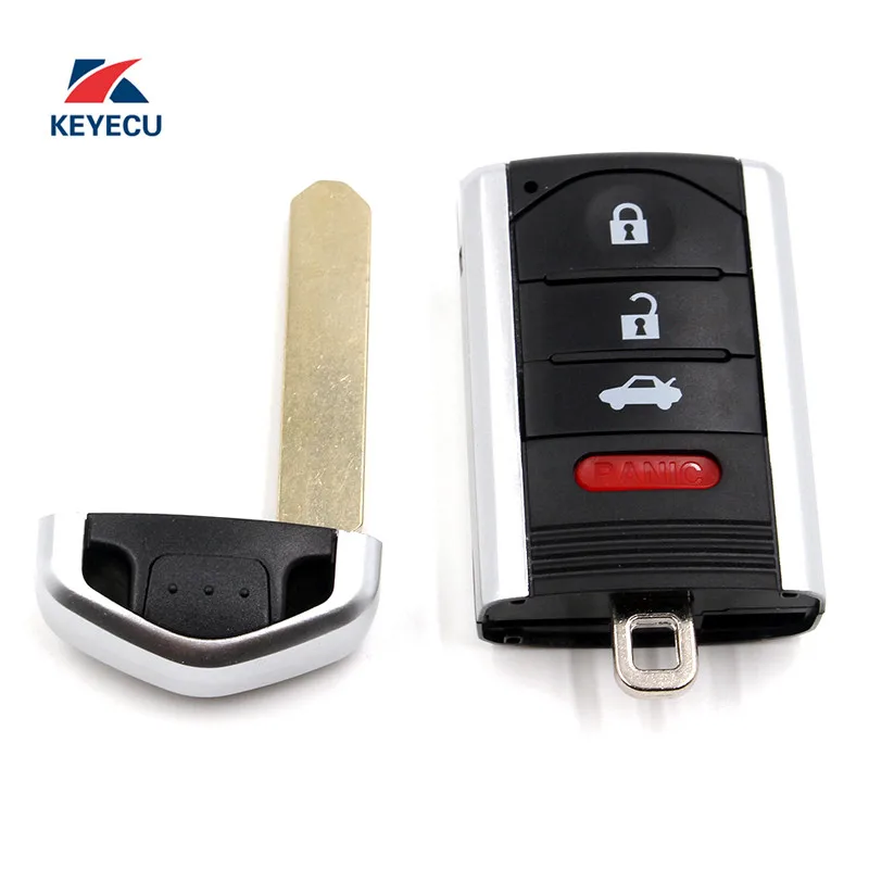 Замена KEYECU умный пульт дистанционного ключа Fob 3+ 1 кнопка для 2010-2013 Acura ZDX FCC ID: M3N5WY8145 и Uncut Blade