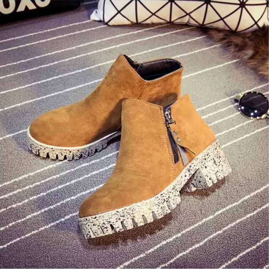 2017 ГОРЯЧАЯ Vintage Туфли На Платформе Для Женщин Лодыжки сапоги Размер (34-39) Удобные