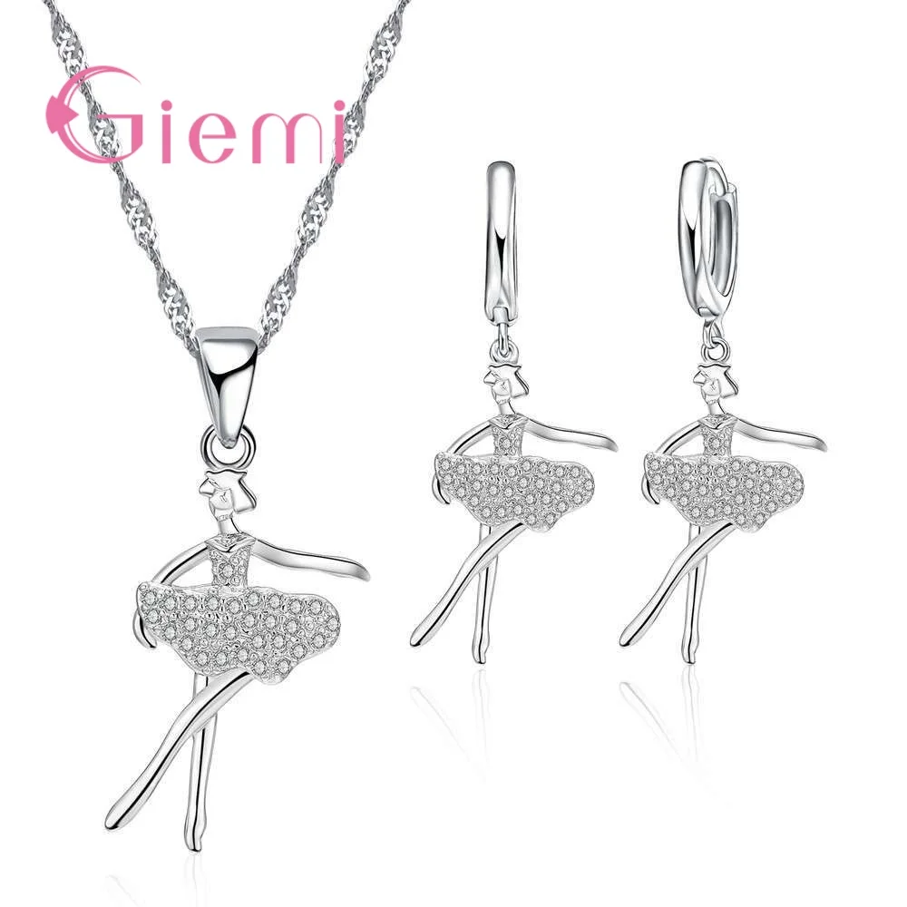 

Комплект из ожерелья и серёг, из серебра 925 пробы