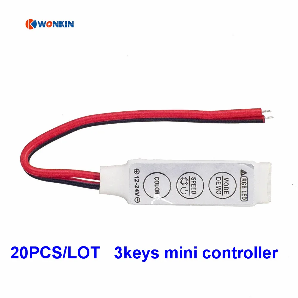 Мини контроллер для светодиодных лент RGB 20 шт./лот 3 клавиши 6 А канальный