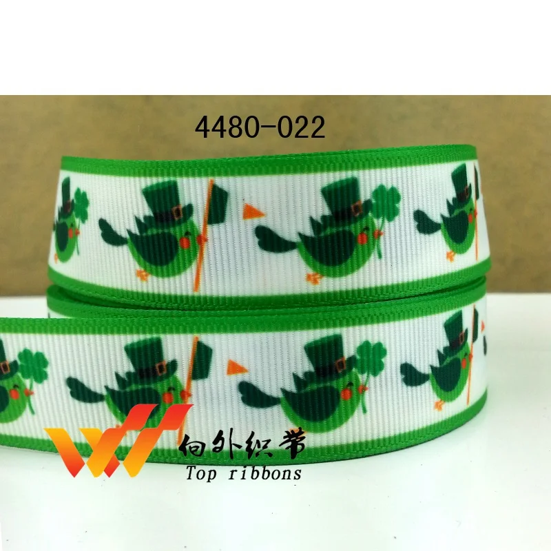 Бесплатная доставка 50 ярдов на размер лента Saint Патрика печатная корсажная 9085 |