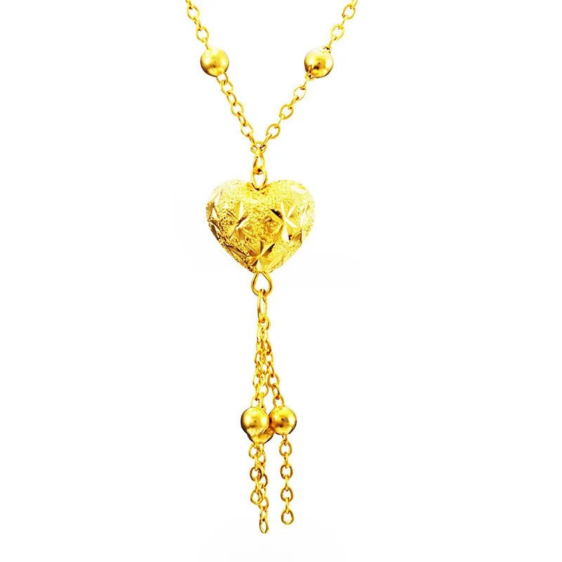 VAMOOSY 2018 New Luxury Gold Color Jewelry Heart Necklaces &amp Pendants Chain Choker Clavicular Necklace Collar for Women Bijoux |