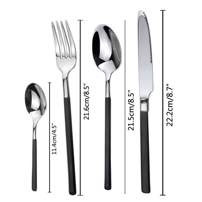 Набор столовых приборов из нержавеющей стали 304 4/8/16/24 шт.|stainless steel dinnerware set|steak knives