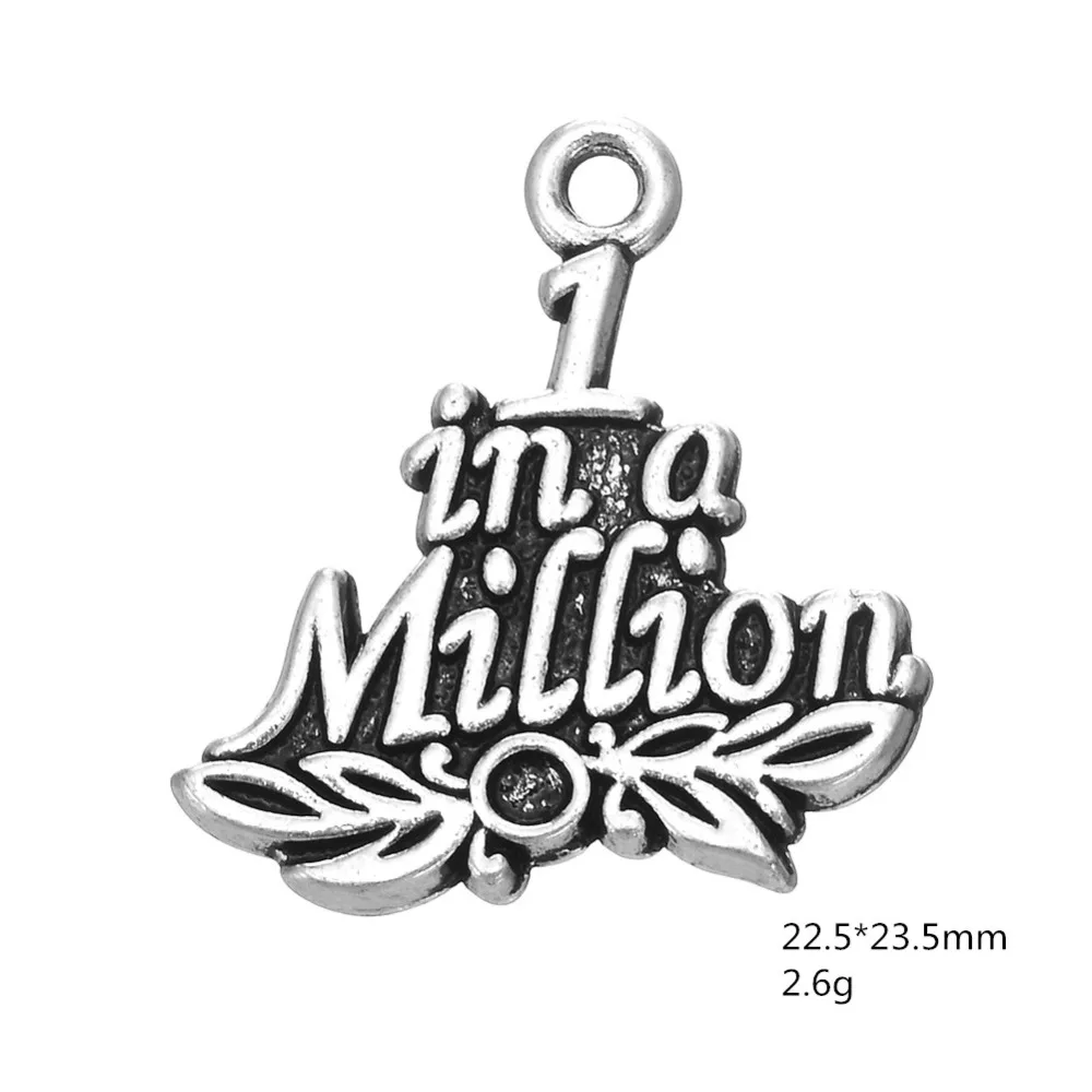Подвеска EUEAVAN в винтажном стиле с надписью один миллион подвеска для