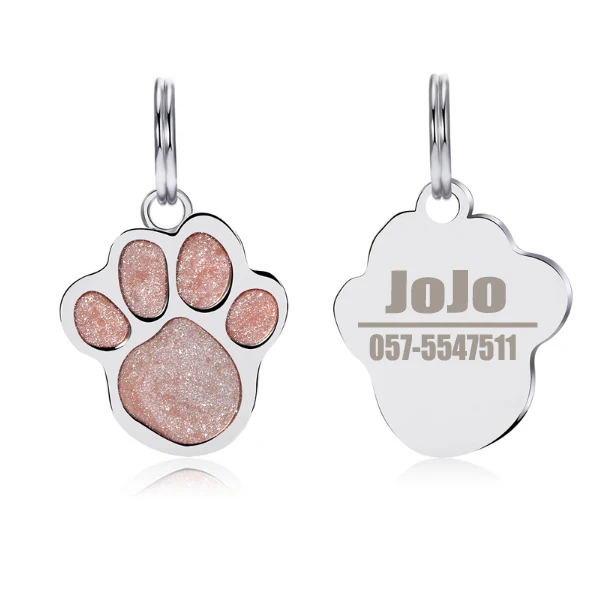 Блестящая лапа шаблон собака кошка ID бирки индивидуальные аксессуары для