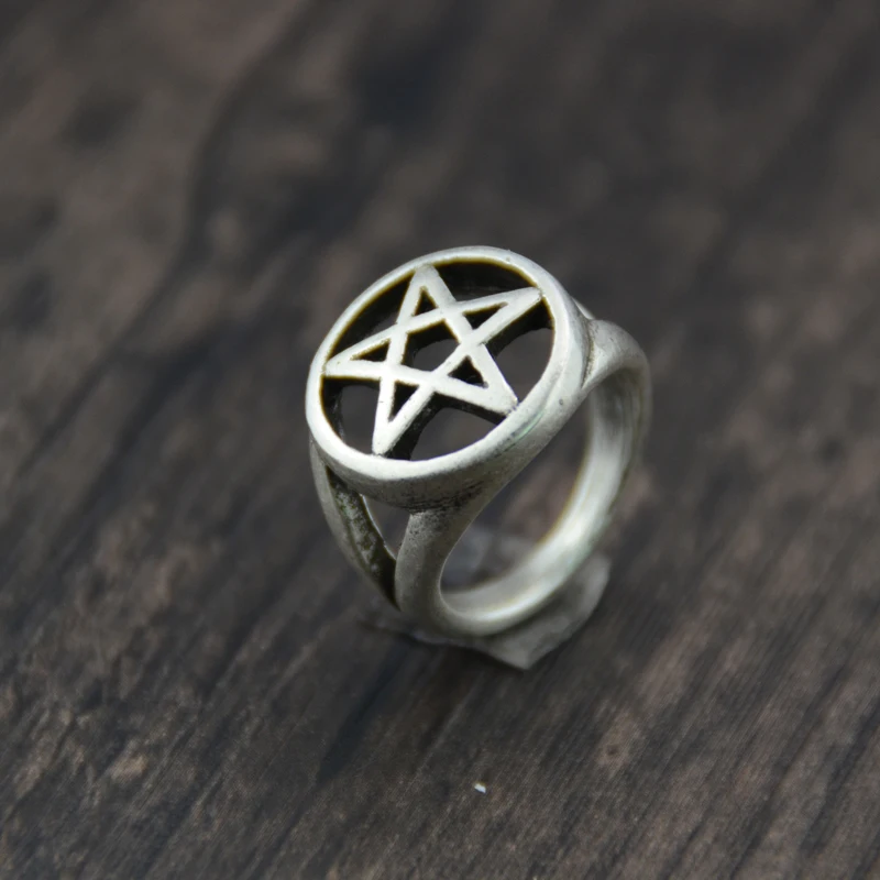 1 шт. пентаграмма кольцо палец звезда ювелирные изделия Женщины Gypsy Wiccan RG151 |