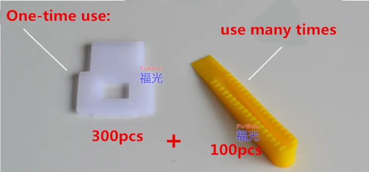 New 300 Clips + 100 Wedges Tile Leveler Spacers Lippage Leveling System DIY Constrution Tools | Обустройство дома