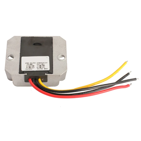 Авто конвертер DC 12 V/24V до 5V/5A/25 Вт Шаг вниз Напряжение регулятор понижающий