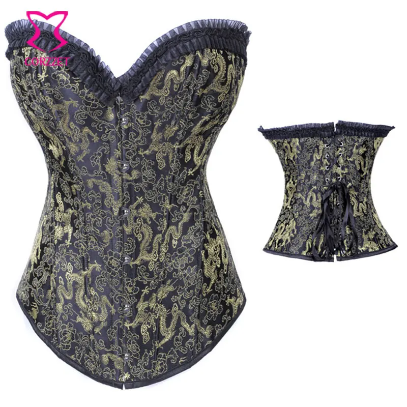 Корректирующее белье в винтажном стиле с изображением Золотого Дракона|clothing