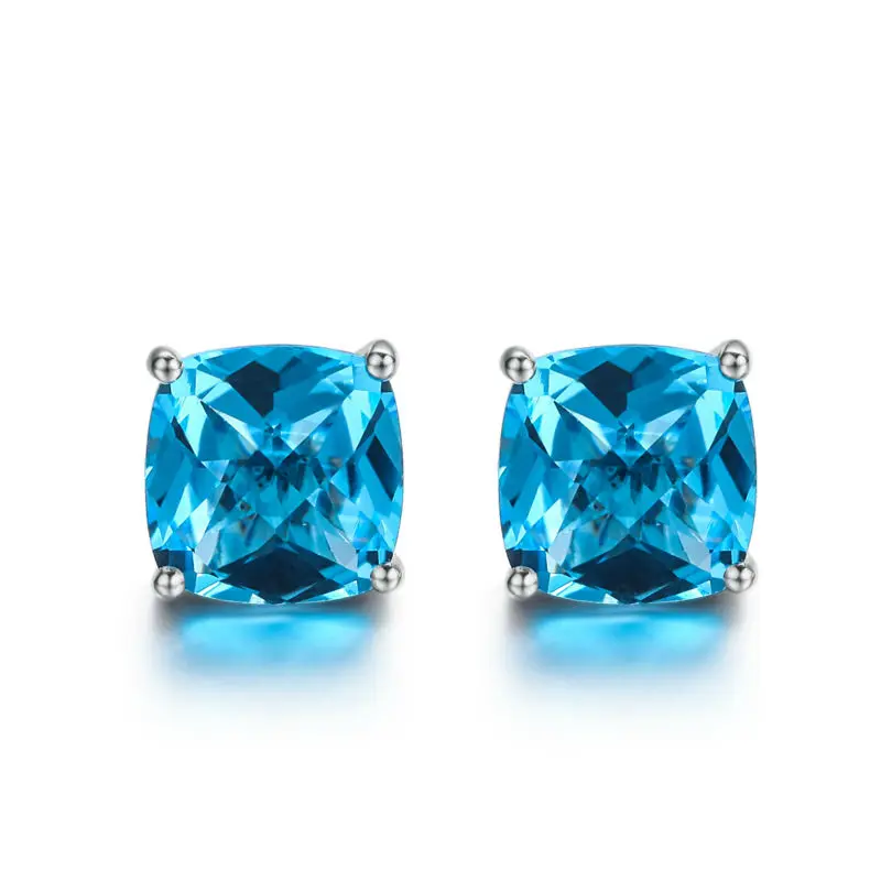 Серьги New18K из белого золота с натуральным топазом для женщин свадебные серьги
