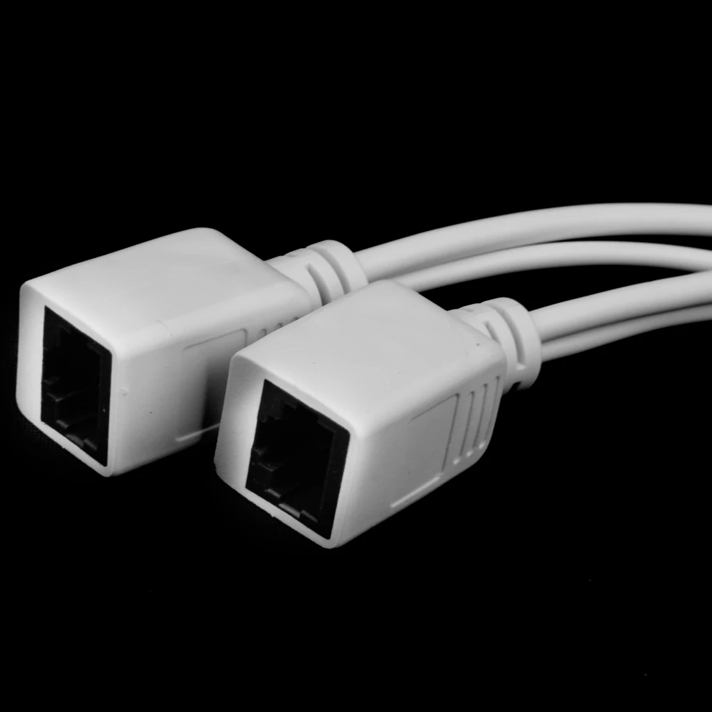 2 шт. белый POE стандарт питания по Ethernet POE адаптер экстрактор сплиттер соединительные кабели для 100BASE-T и 10BASE-T сети