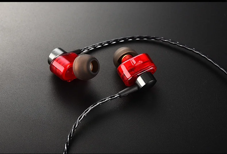 Новые металлические наушники с двойным приводом в ухо, HIFI бас-сабвуфер с микрофоном, высококачественный сабвуфер, гарнитура для iphone, Android