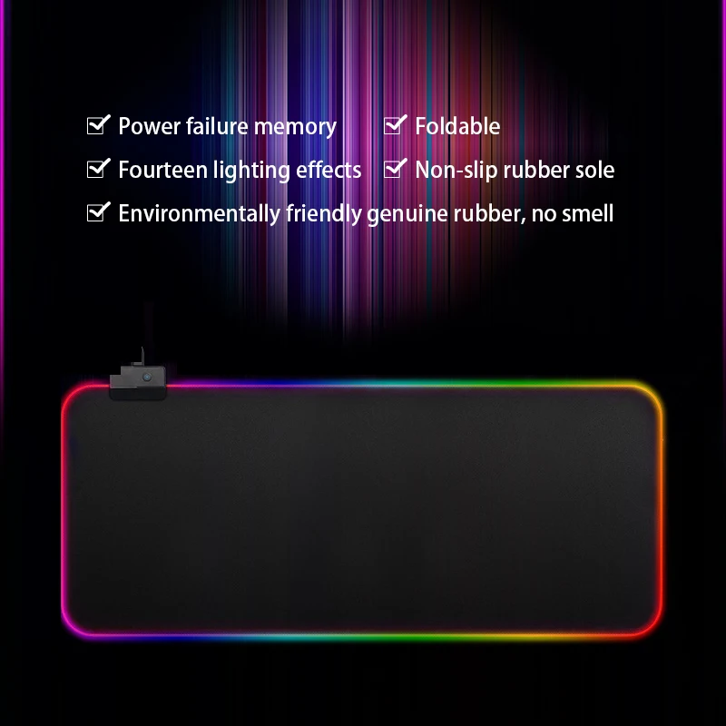 RGB коврик для мыши игровой большой XXL компьютерный XL геймерский коврики