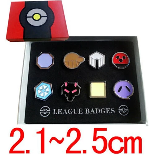 10 шт. карманный монстр Покемон Канто металлическая Лига значок для тренажерного