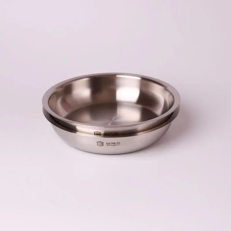 High Quality 18/10 Stainless steel dinner plates round family fruit dessert serving tray frosted | Дом и сад