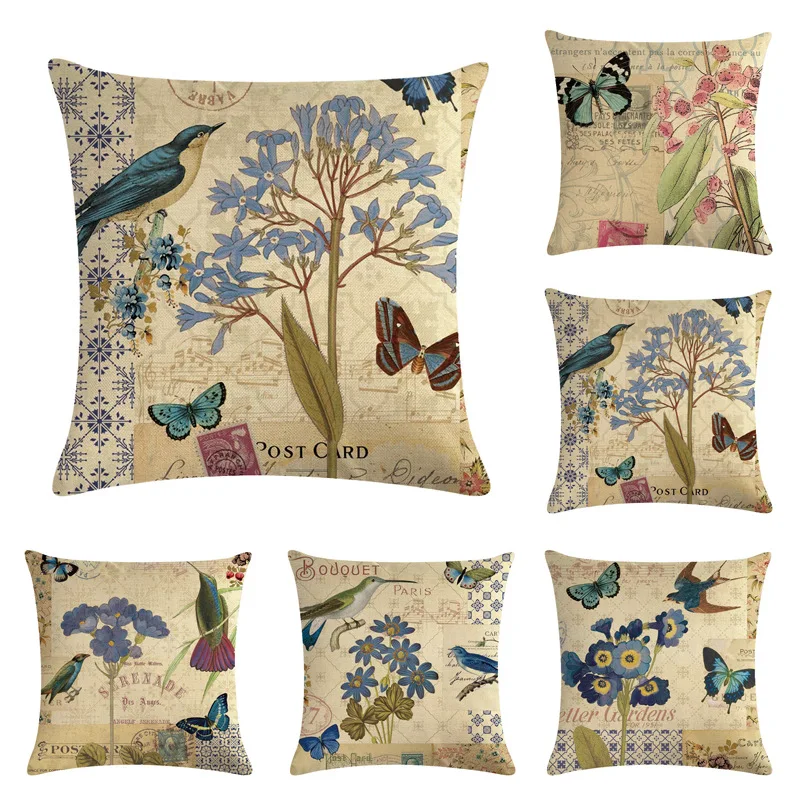 Наволочка для дома милая наволочка подушки хлопковая LinenBeautiful Бабочка цветочный