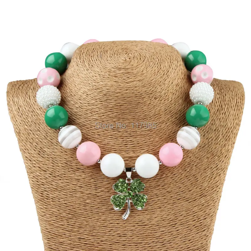 Комплект из 2 предметов ожерелье с изображением Дня Святого Патрика грубое