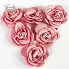 Искусственный цветок из тонкой розовой ткани для свадьбы, вечеринки, дома, свадьбы, обуви, шляп, аксессуары, шелковые цветы, декоративные аксессуары