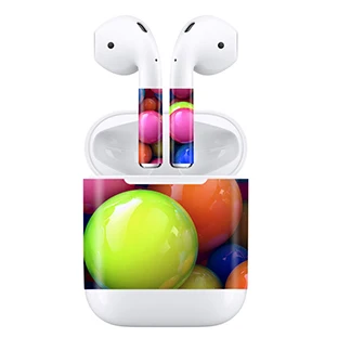 A017 GOOYIYO-для Apple AirPods 1 2 DIY персональная наклейка наушники Проводная зарядная коробка 3M виниловая наклейка цветные аксессуары для кожи - Цвет: A017