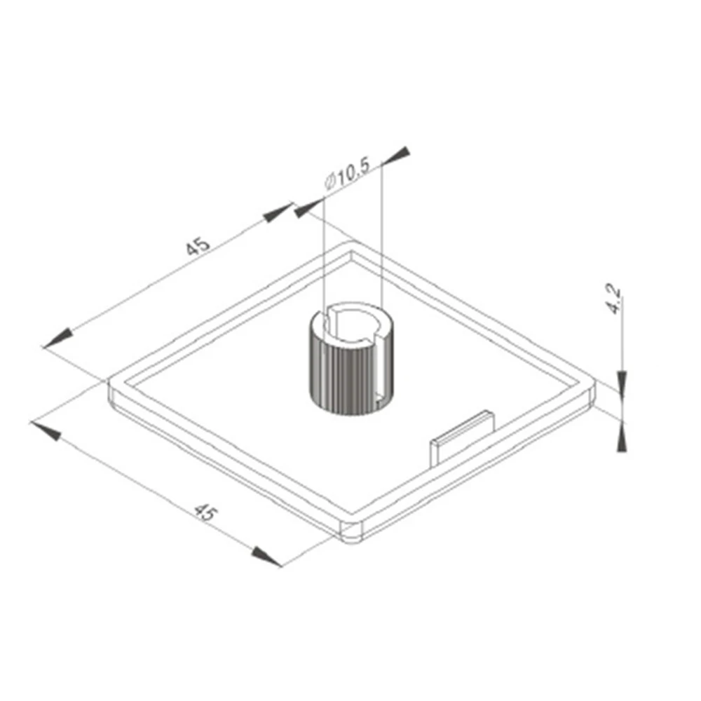 Пластиковая крышка ABS конец for4080/4545/4590/5050/6060/8080/3030R/4040R/4545R серийный алюминиевый профиль Acessories четыре/двойное отверстие - Цвет: 4545 Single Hole