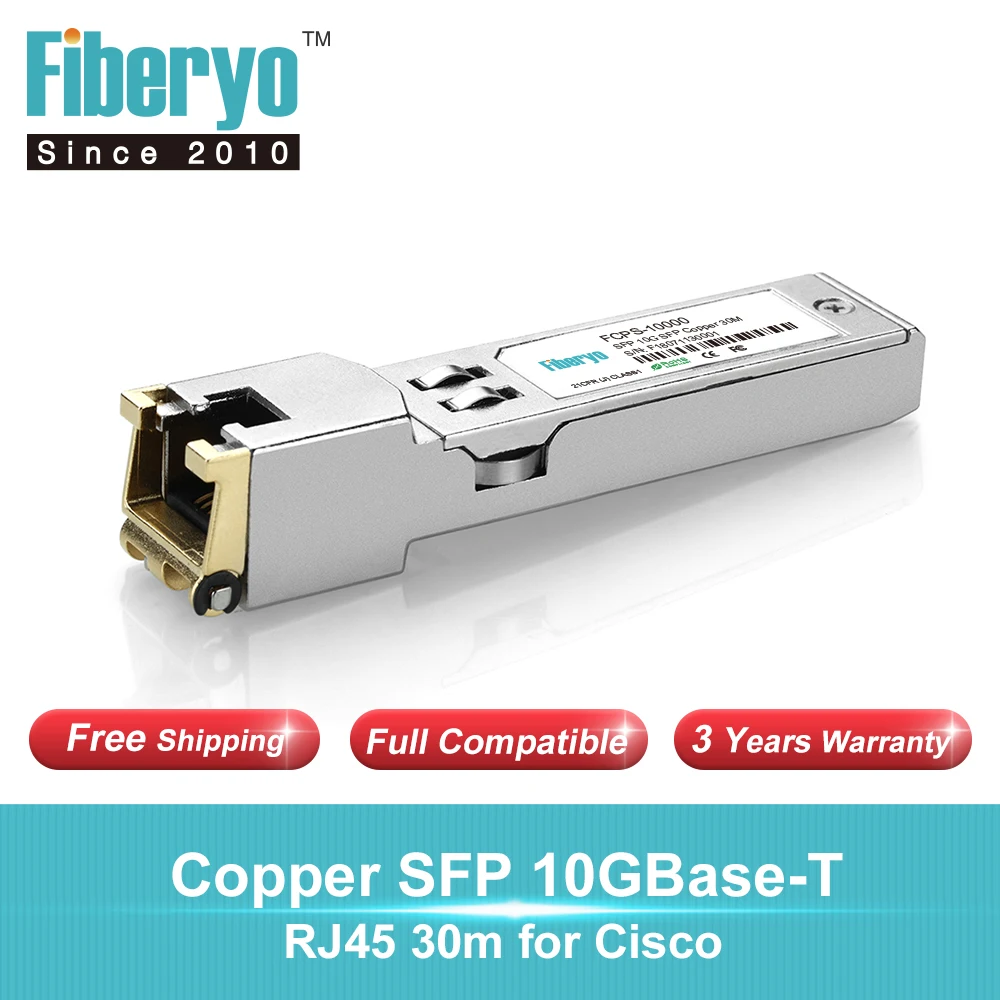 10GBASE-T медный SFP 10 Gigabit RJ45 передатчик Водонепроницаемость: 30 метров | Мобильные