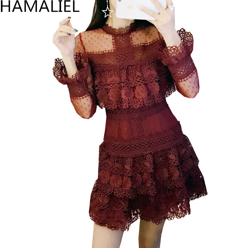 Женское модельное платье Aummer сексуальные кружевные Многослойные вечерние