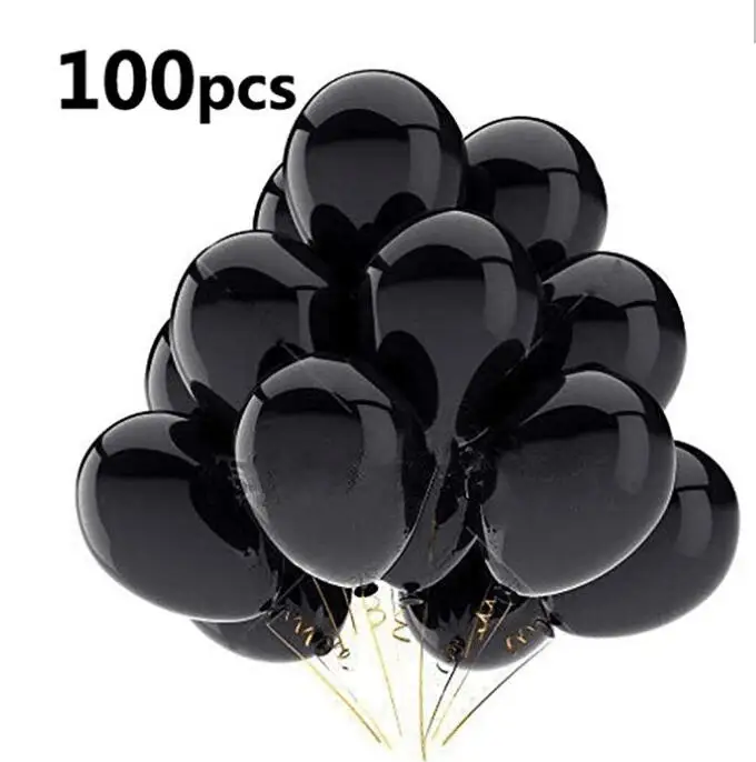 Черные блестящие латексные золотые воздушные шары 12 дюймов 2 г оформление