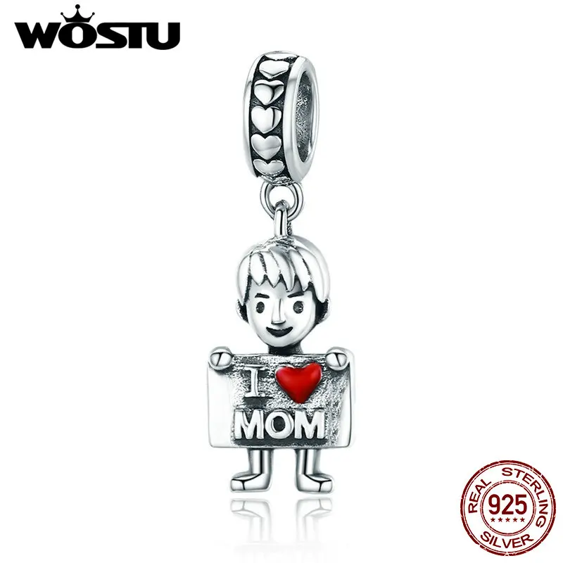 WOSTU 100% Настоящее Стерлинговое Серебро 925 пробы Очаровательные Подвески с