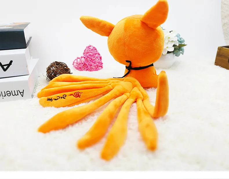 Аниме Наруто Узумаки Наруто кюби косплей реквизит символ Коноха Kawaii Bijuu Kurama хлопок подушка кукла игрушка орнамент коллекция