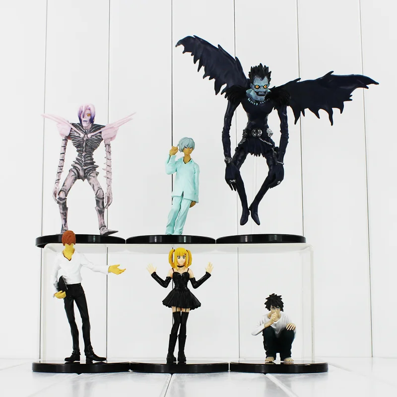 6pcs/lot Anime Cartoon Death Note L Killer Ryuuku Rem Misa Amane PVC Action Figures Toys Free Shipping |