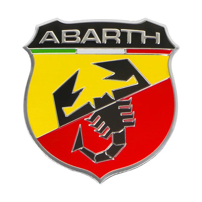 2 Металлический алюминиевый стикер с изображением Италии Scorpion клей Abarth значок наклейка эмблема для Фиат виаджио Abarth Punto 124 125 500 стайлинга автомобилей - Название цвета: 2
