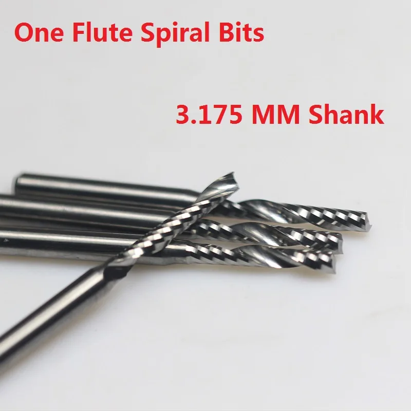 1pc 3.175mm SHK Single Flute Bit Carbide Engraving Cutters Wood Cutting Tools Blade for Carving Milling MDF acrylic PVC 7 80 teeth carbide circular saw blade for clean cutting laminated mdf pre laminated mdf plain mdf design mdf free shipping