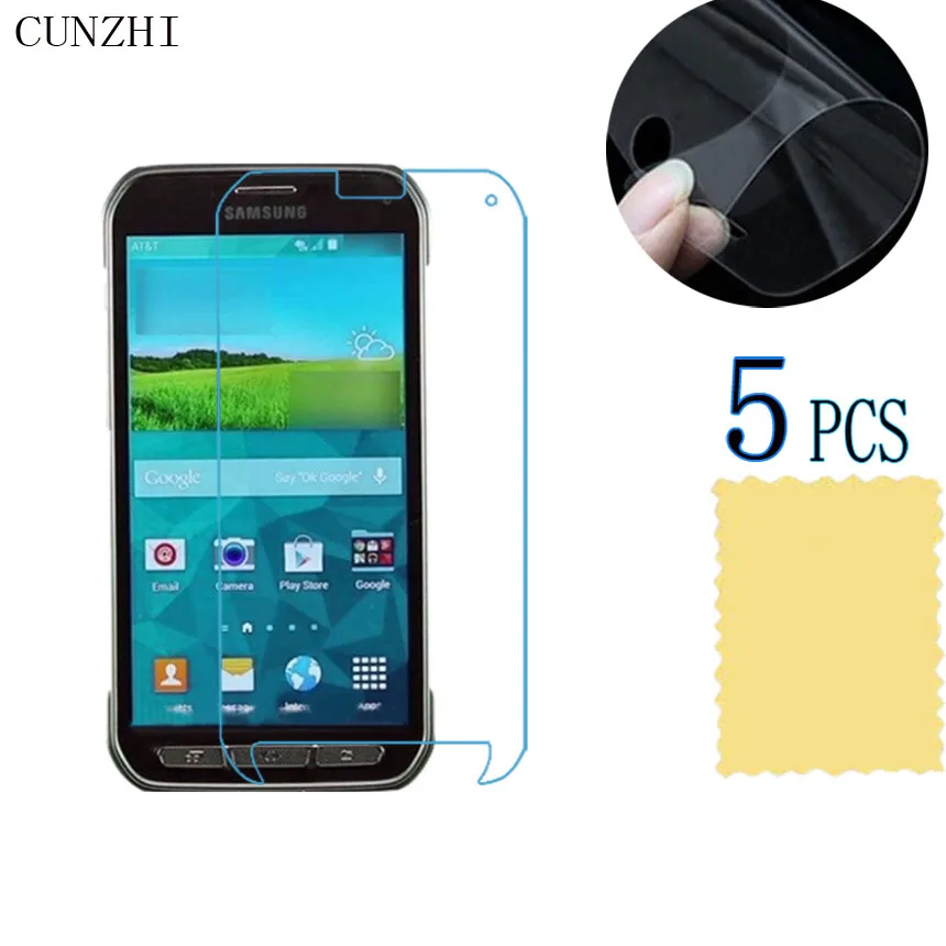 Cunzhi 5 шт. Ultra Slim ЖК-дисплей PET Материал Экран Защитная пленка для samsung Galaxy S5 Active G870
