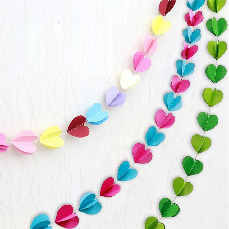 Праздничные принадлежности 2 8 метров романтический бумажный 3d флаг в форме