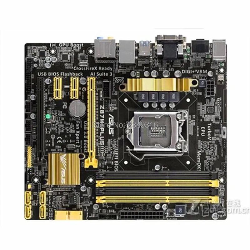 For ASUS Z87M-PLUS original motherboard Socket LGA 1150 DDR3 Z87 SATA3 USB3.0 Desktop Motherboard