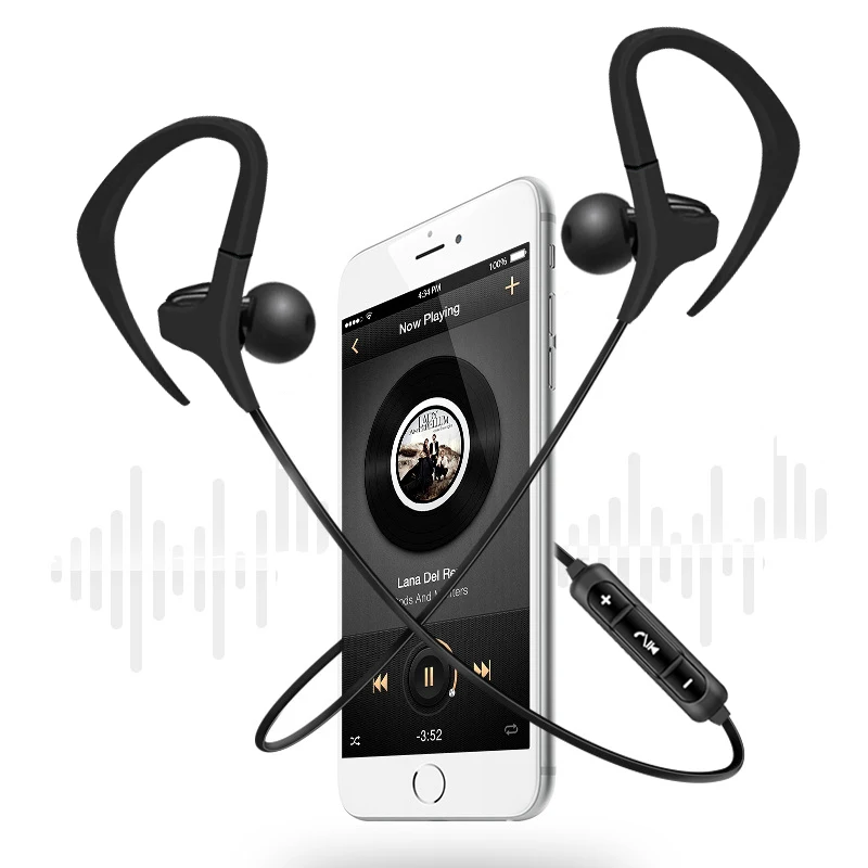 MUSTTRUE NJ2 Беспроводной наушники Bluetooth гарнитуры Спортивные с микрофоном для