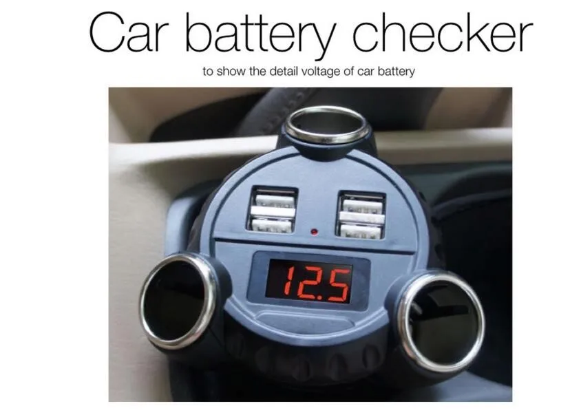 C30 самый мощный автомобильный адаптер в мире может точно отображать напряжение