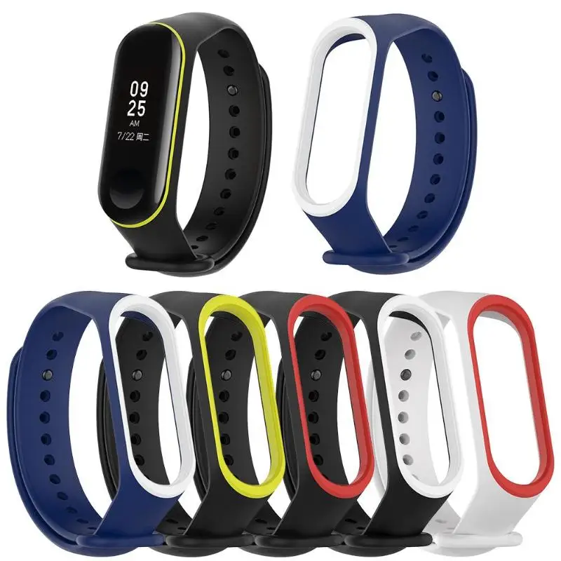 Силиконовый ремешок ALLOYSEED для наручных часов Xiaomi Mi Band 3 4 сменный силиконовый Miband
