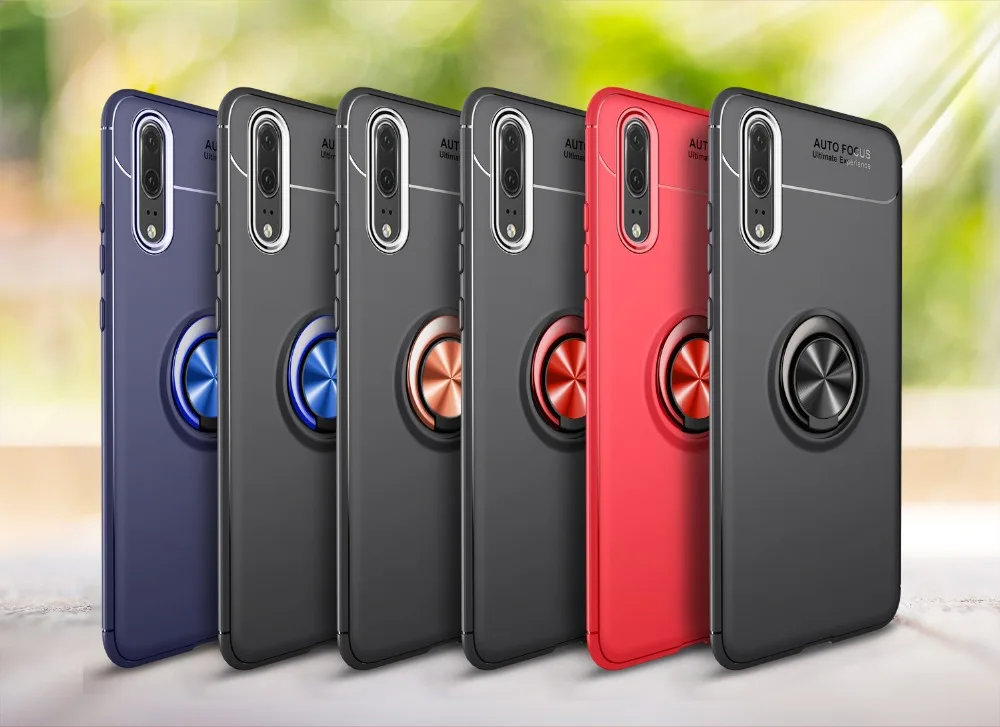 Чехол для Huawei P20 магнитный автомобильный держатель чехол lite 360 вращающееся кольцо