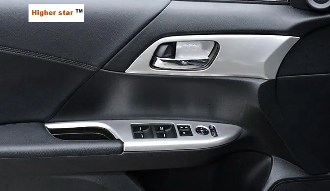 

Высококачественные Abs чемы 4 шт. внутренняя дверная ручка чаша + 4 шт. дверная ручка декоративная рамка для Honda Accord 2014-2017