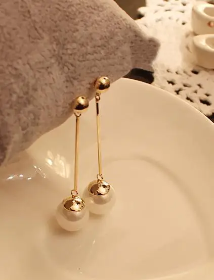 Недорогой рекламный подарок новинка 2020 пара модных популярных длинных жемчужных