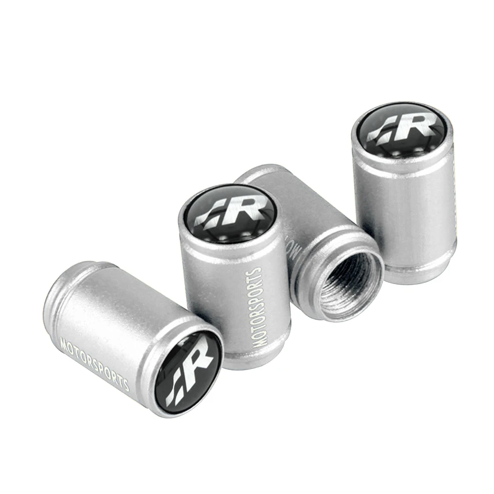 Silver Матовый шток клапана шины автомобиля крышка колеса запчасти аксессуары инструмент для Volkswagen VW golf 7 Jetta CC Beetle Scirocco POLO vento caddy - Цвет: Silver