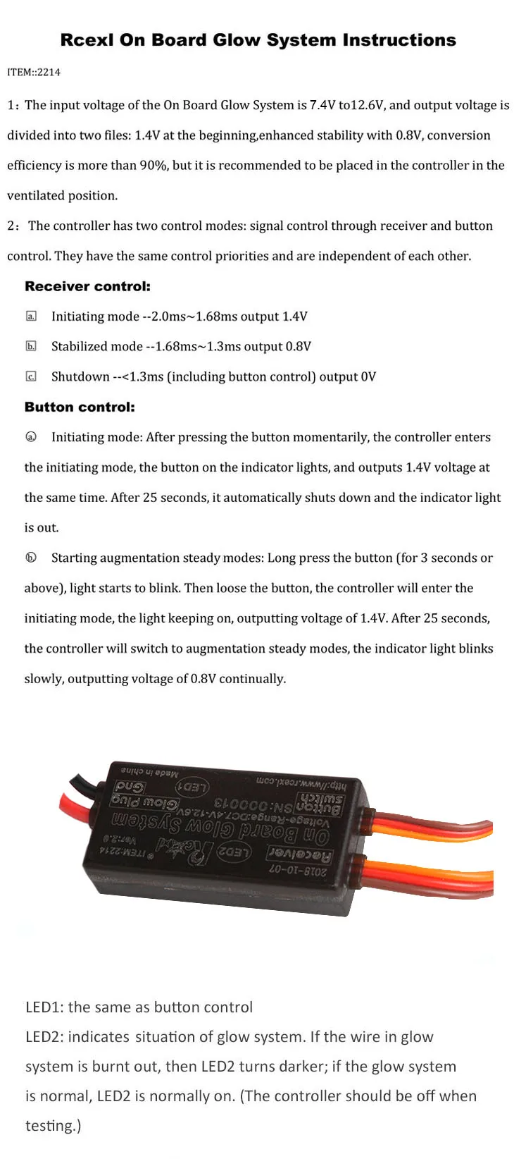 RCEXL на борту свечение Системы езды зажигания свечение драйвер plug Для RC самолет с нитро двигателем