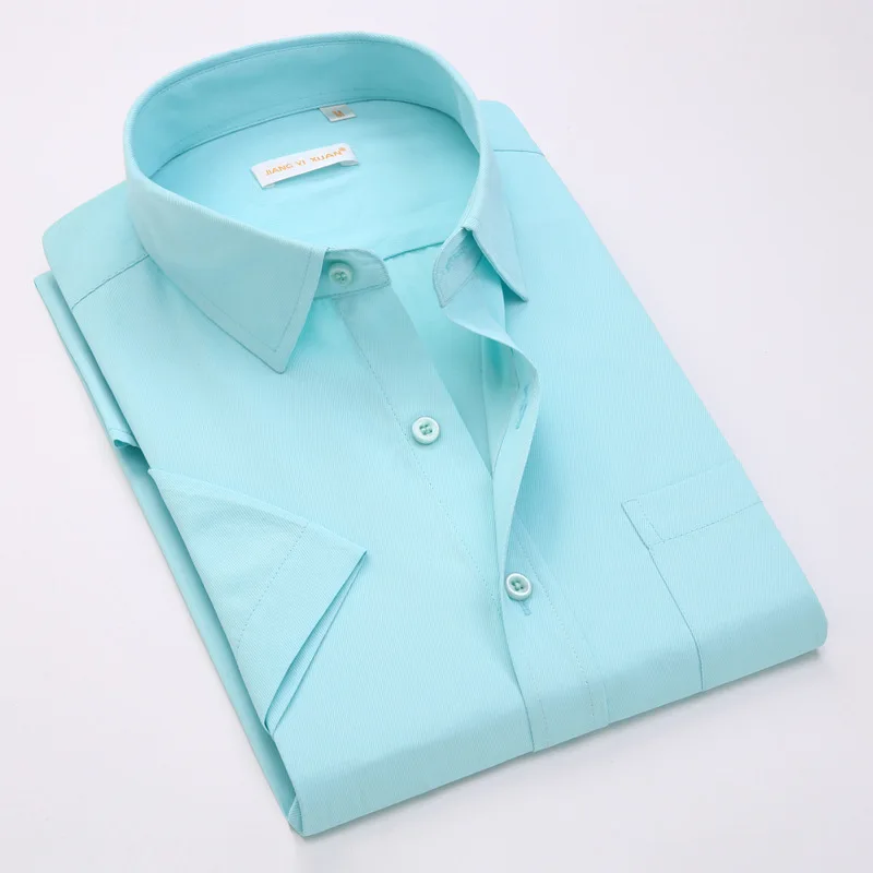 Мужские летние приталенные повседневные рубашки с коротким рукавом в клетку Chemise