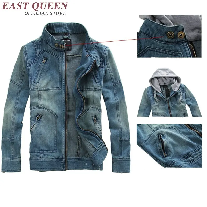 Джинсовая куртка мужской ковбойский костюм Спортивная одежда с капюшоном