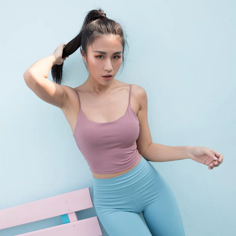 Открытый подпорный эрогенный Zone Грудь Pad Спортивный бюстгальтер собранный