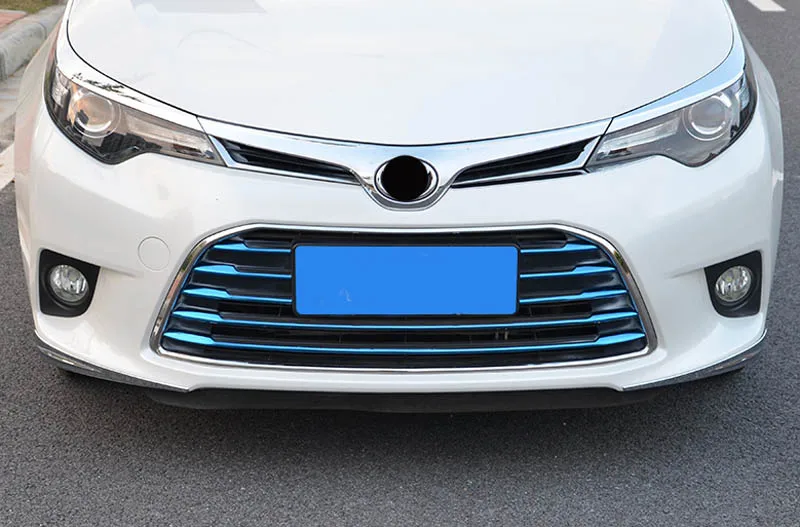 2 шт. серебристый нержавеющей Налобные фонарики для бровей планки Toyota Левин 2015