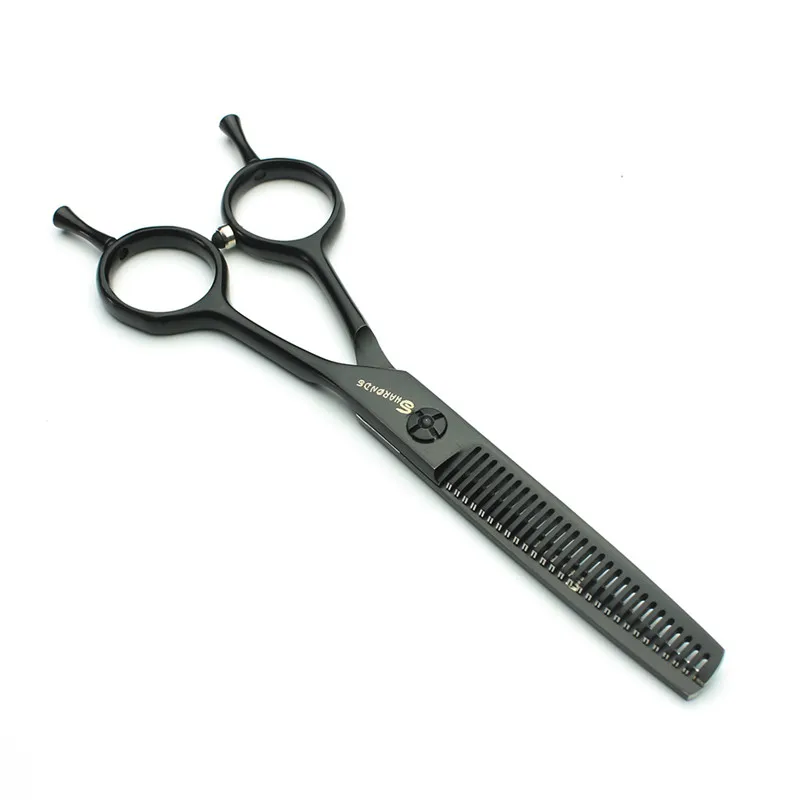 Black 5.5 inch hairdressing salon hairdresser special hair scissors high quality cutting + thinning | Красота и здоровье