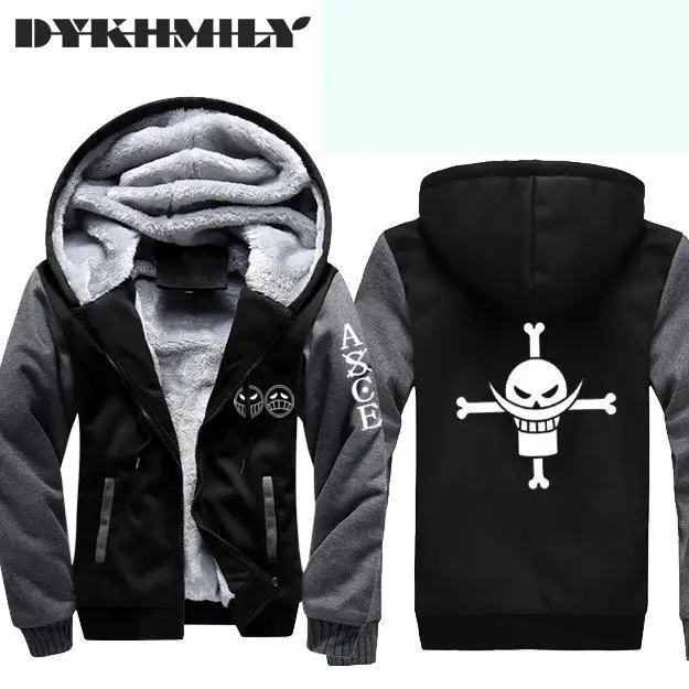 Новая брендовая зимняя мужская куртка Луффи Аниме Логотип мужские модели с